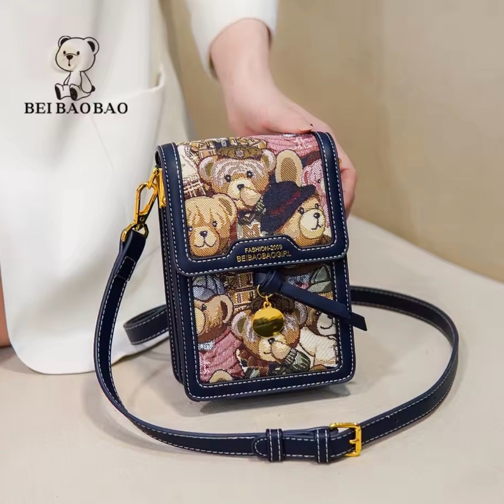 Kids Bear Pattern Bag - Multicolor NWT - image 6